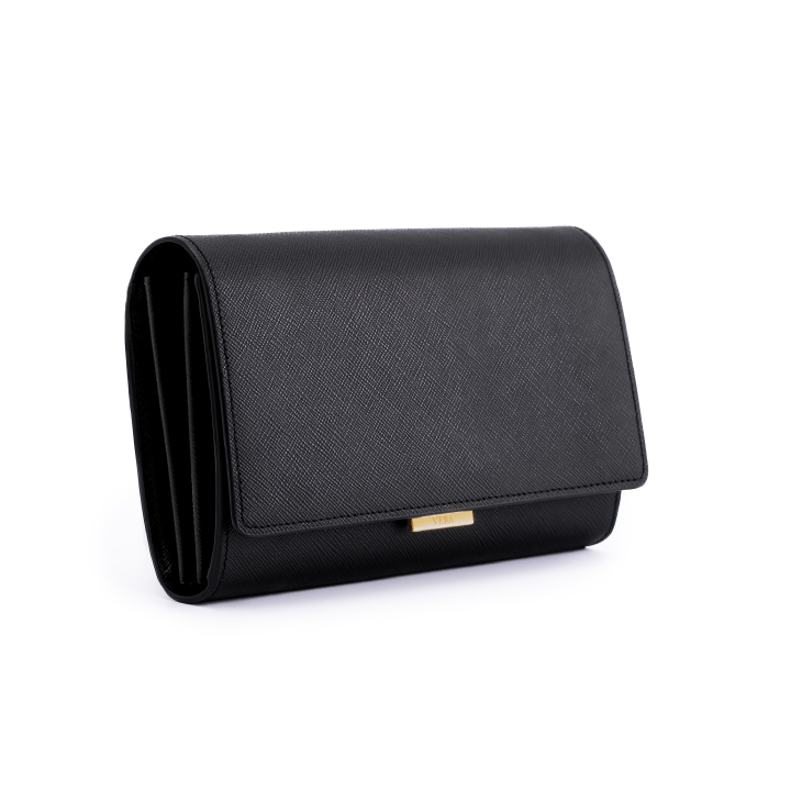 VERA Freda leather Wallet-on-Chain and Crossbody bag in Black