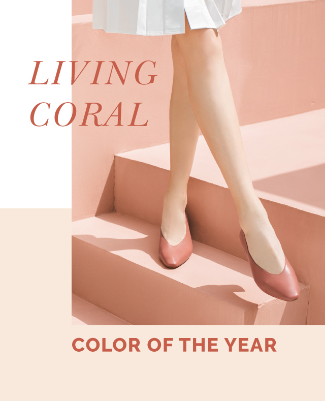 Her Heels in Living Coral