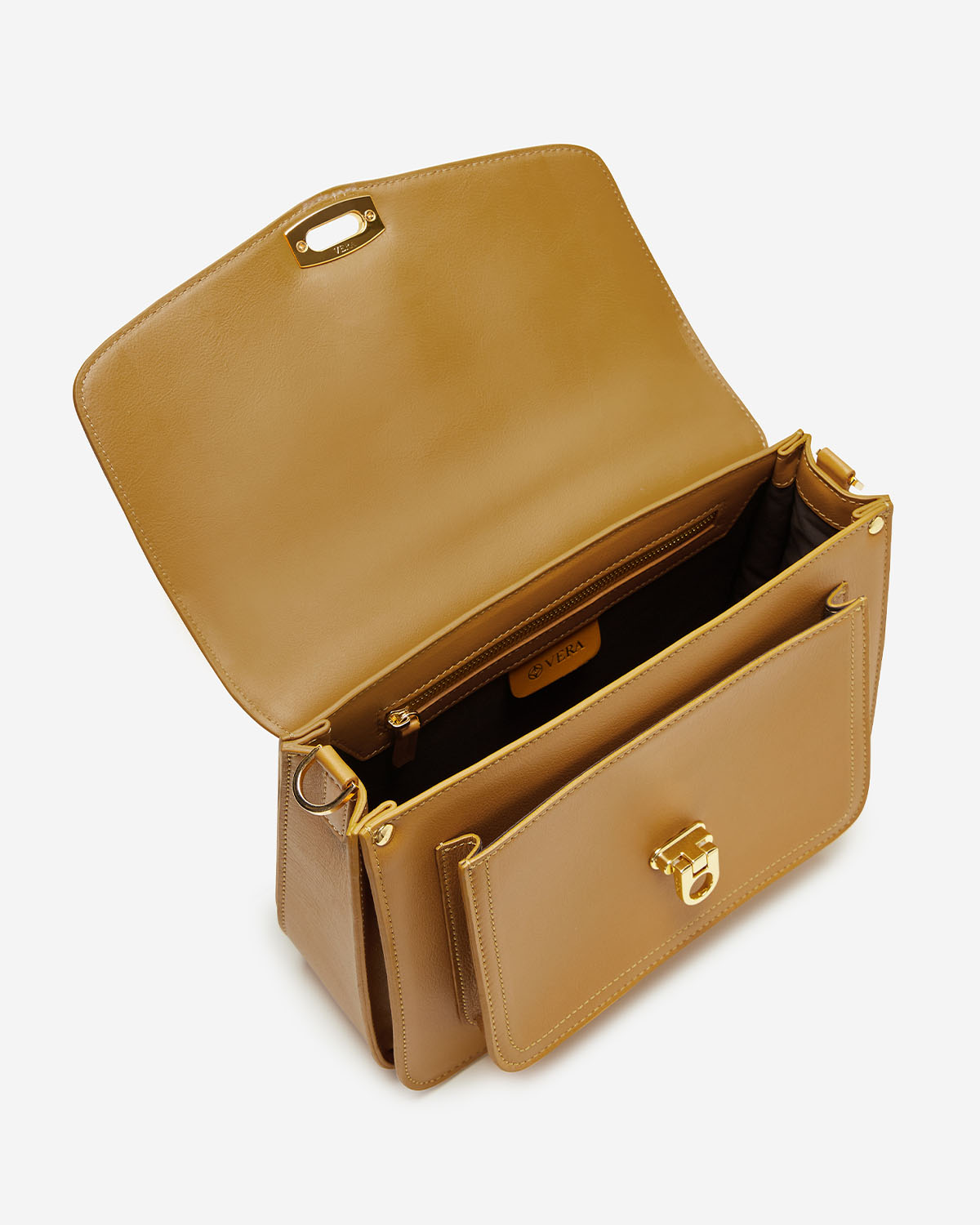 กระเป๋าถือหนังแท้ VERA Alexa Leather Handbag สี English Mustard