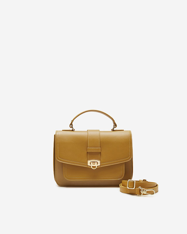 กระเป๋าถือหนังแท้ VERA Alexa Leather Handbag สี English Mustard