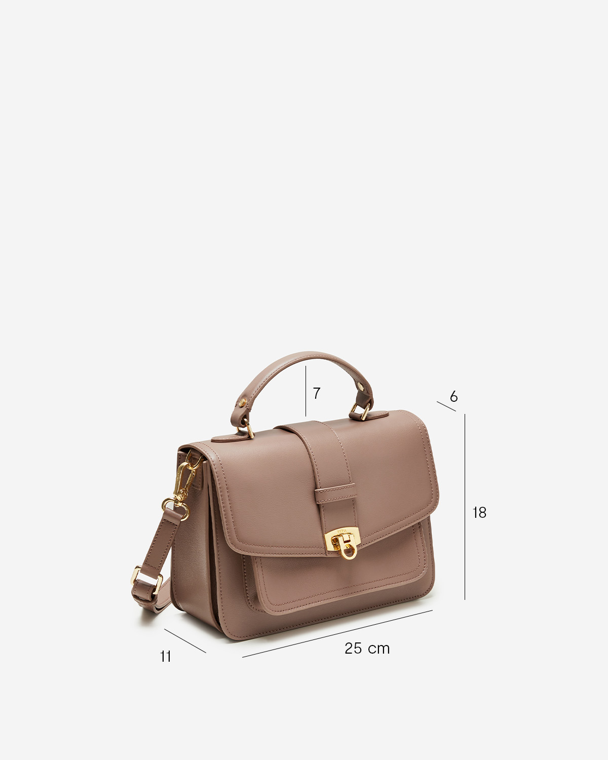 กระเป๋าถือหนังแท้ VERA Alexa Leather Handbag สี Wood Rose