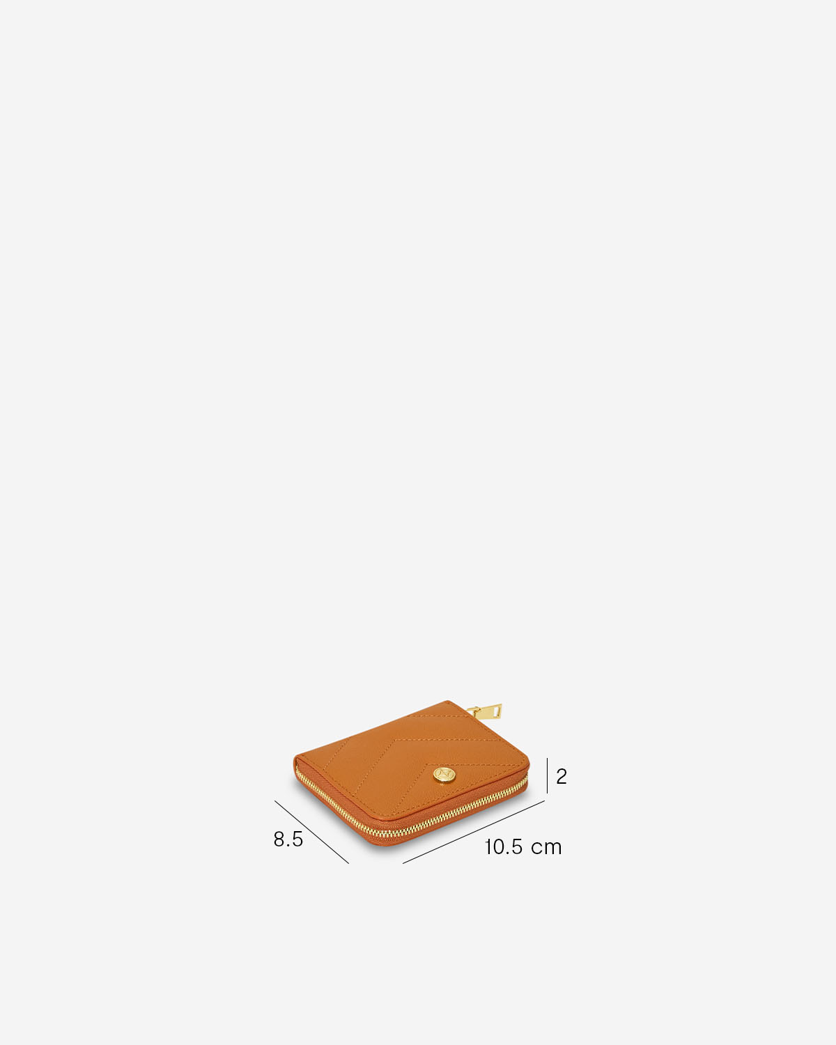 VERA CAVIAR Zipped Wallet in Orange H กระเป๋าสตางค์ซิปรอบ อยู่ทรงสวย ทำจากหนังแท้ลาย Caviar สี Orange H