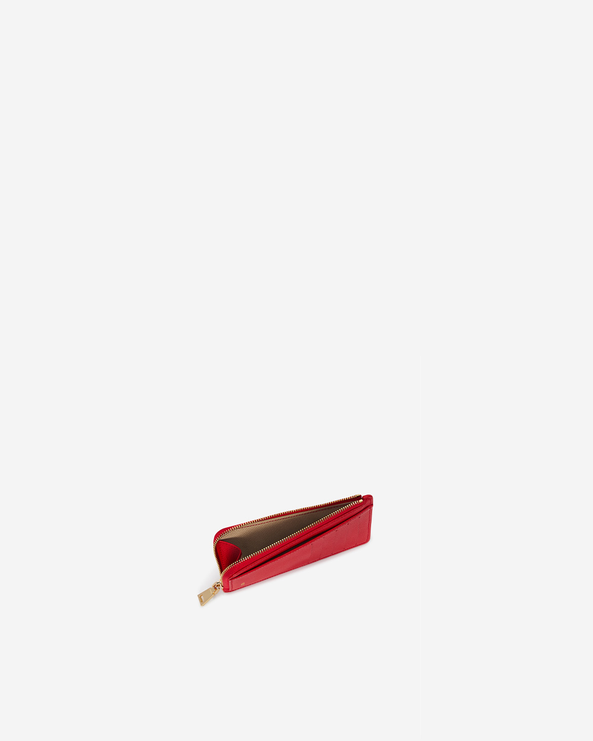 VERA Emily Long Card holder in Passionate Red กระเป๋าใส่บัตรหนังแท้ ทรงยาว พร้อมช่องซิบ สีแดง