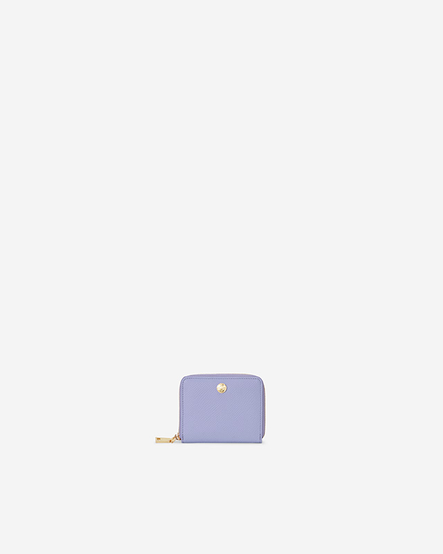 VERA Emily Zipped Wallet in Charming Purple กระเป๋าสตางค์หนังแท้ ทรงสั้น ซิปรอบ สีม่วง