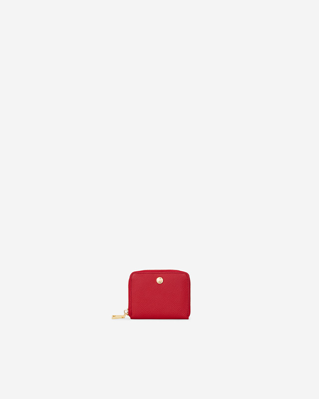 VERA Emily Zipped Wallet in Passionate Red กระเป๋าสตางค์หนังแท้ ทรงสั้น ซิปรอบ สีแดง