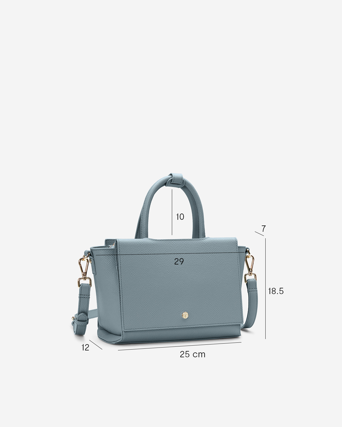 กระเป๋าถือหนังแท้ VERA Heidi Leather Handbag, ไซส์ 25 สี Cloud
