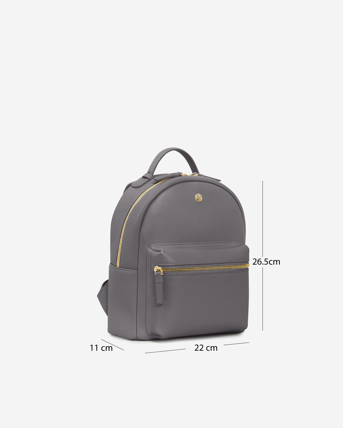 กระเป๋าเป้หนังแท้ VERA Little Journey Leather Backpack สี Paris Gray