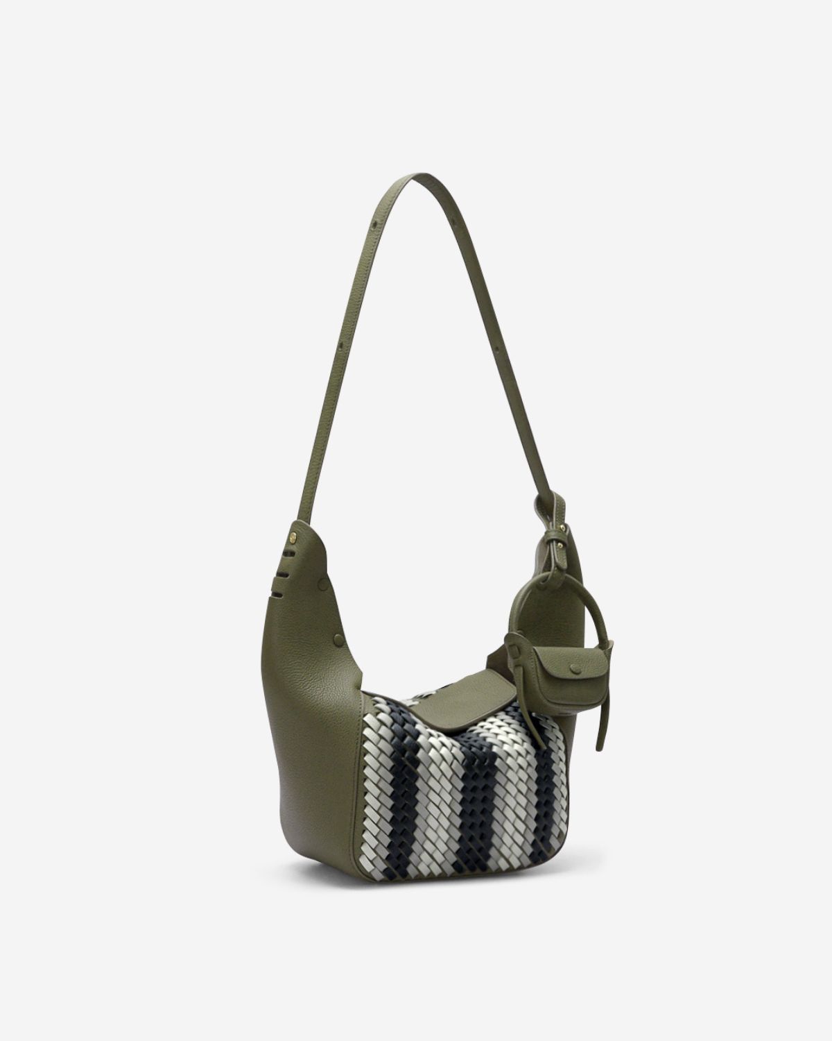 กระเป๋าคล้องไหล่ Hobo bag หนังแท้ VERA Lundi 20 Knit