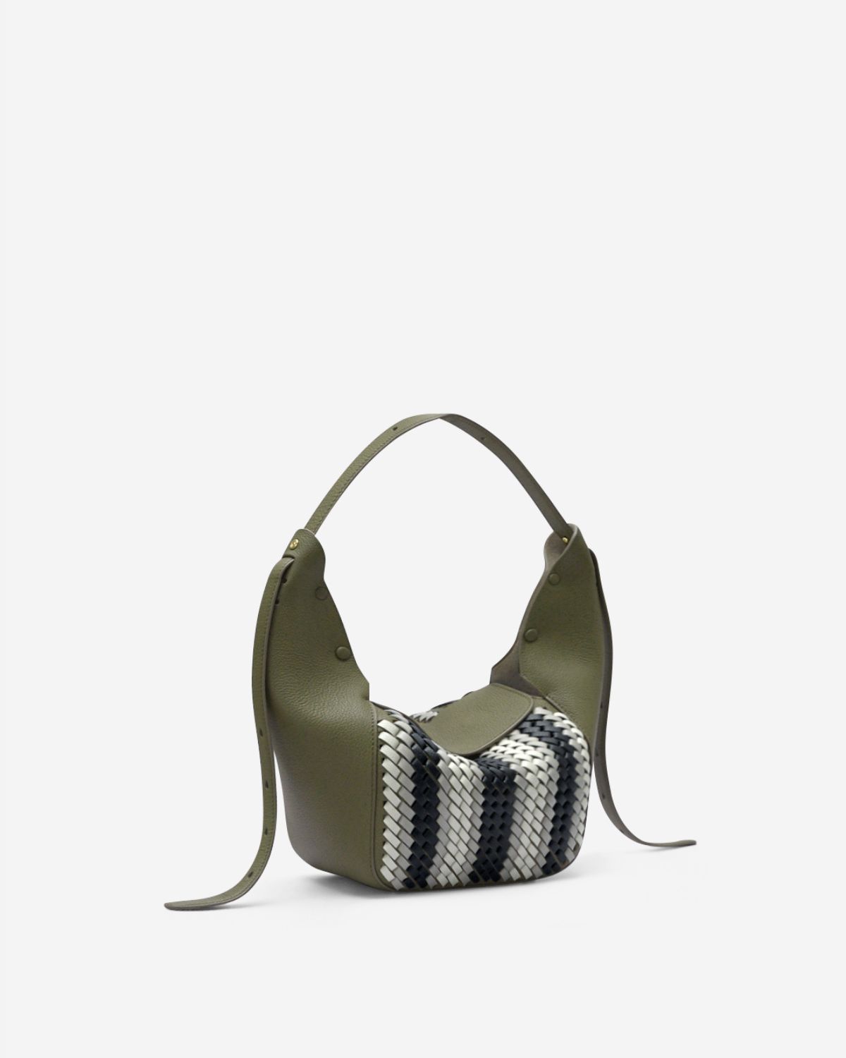 กระเป๋าคล้องไหล่ Hobo bag หนังแท้ VERA Lundi 20 Knit