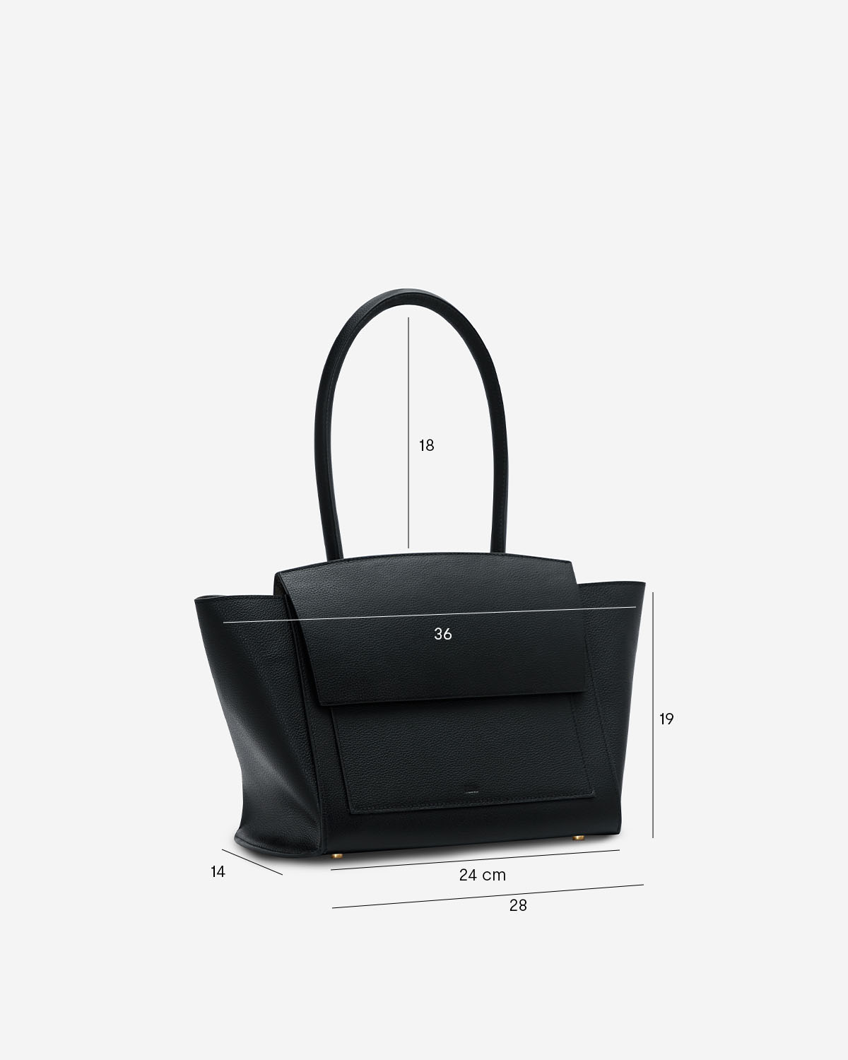 กระเป๋าถือกระเป๋าคล้องไหล่หนังแท้ VERA Marden ไซส์ 24 สี Black
