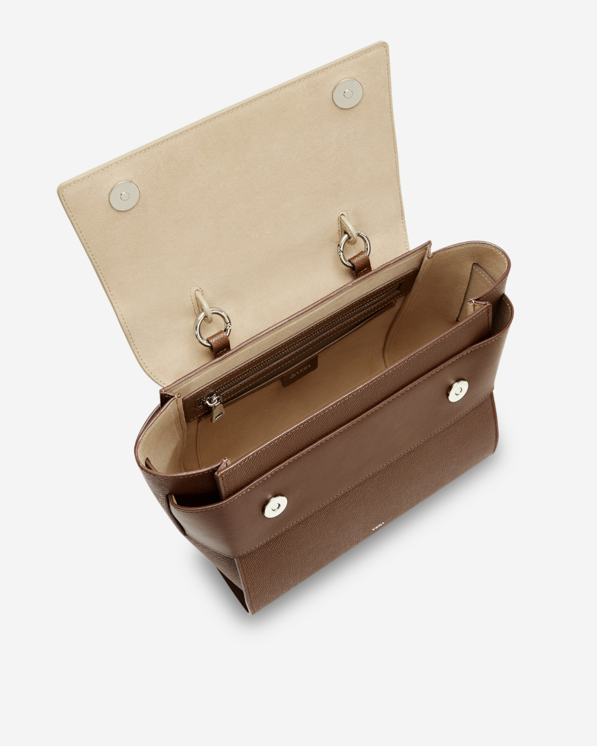 กระเป๋าถือหนังแท้ VERA Margo Leather Handbag, Size 24 สี Perfect Mocha Mousse