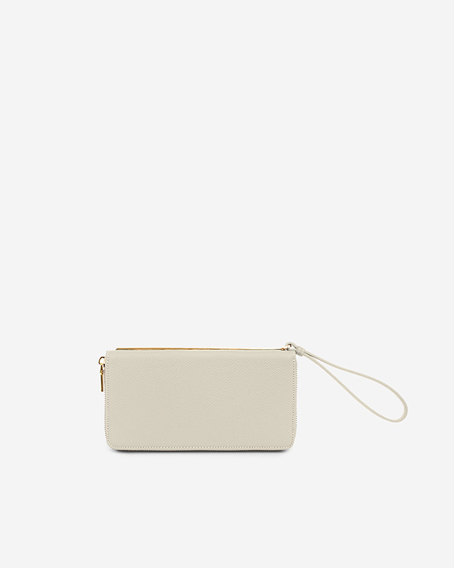 กระเป๋าสตางค์หนังแท้ ทรงยาว ซิปรอบ VERA Monet Wallet สี Calming Beige