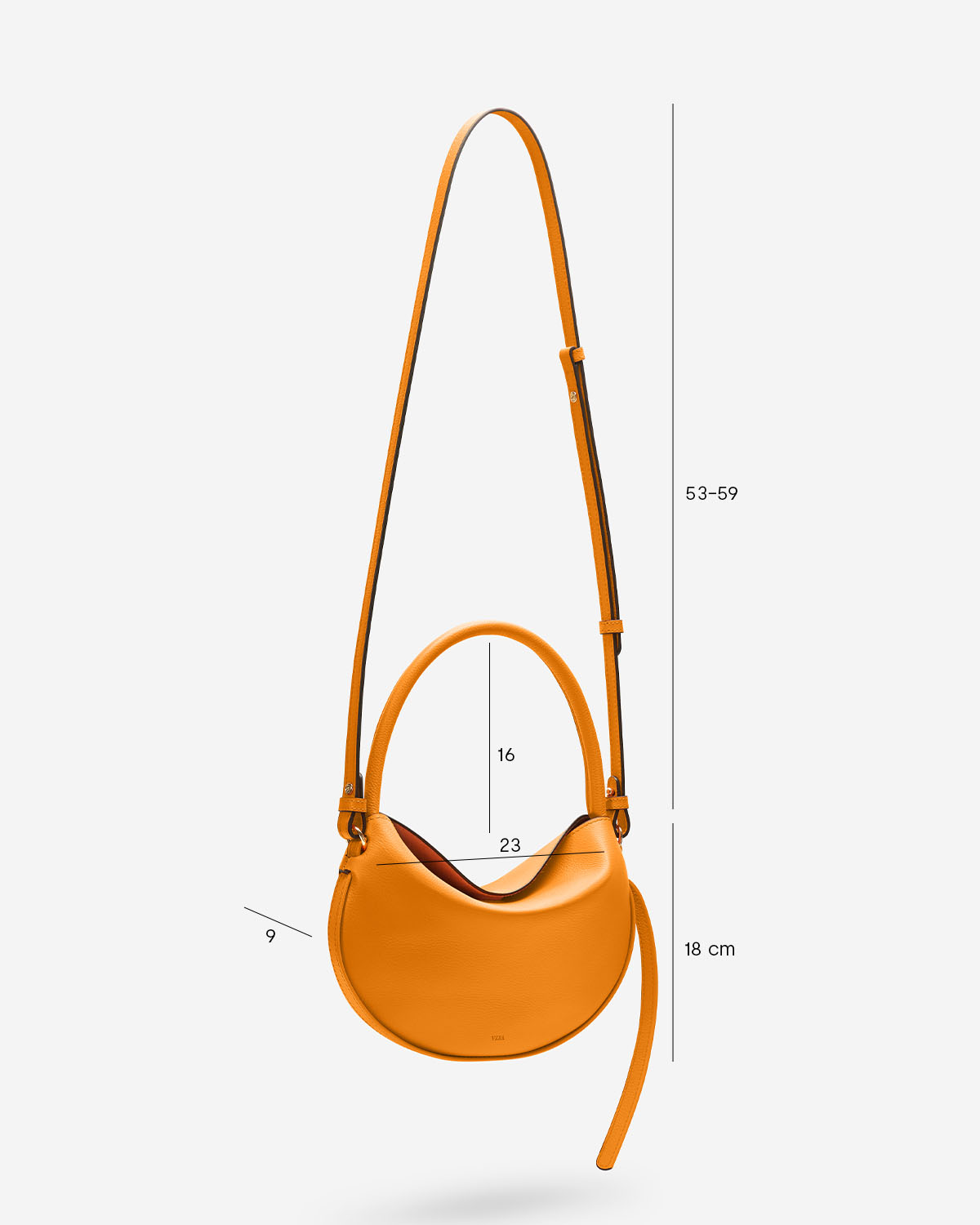 กระเป๋าคล้องไหล่ Shoulder bag หนังแท้ VERA Munne Leather Shoulder Bag สี Clementine