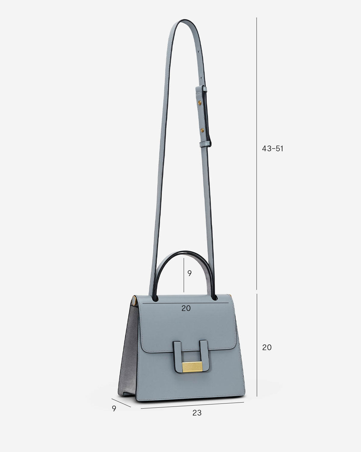 กระเป๋าคล้องไหล่ Shoulder bag หนังแท้ VERA U Edition Roof สี Grayson Wool