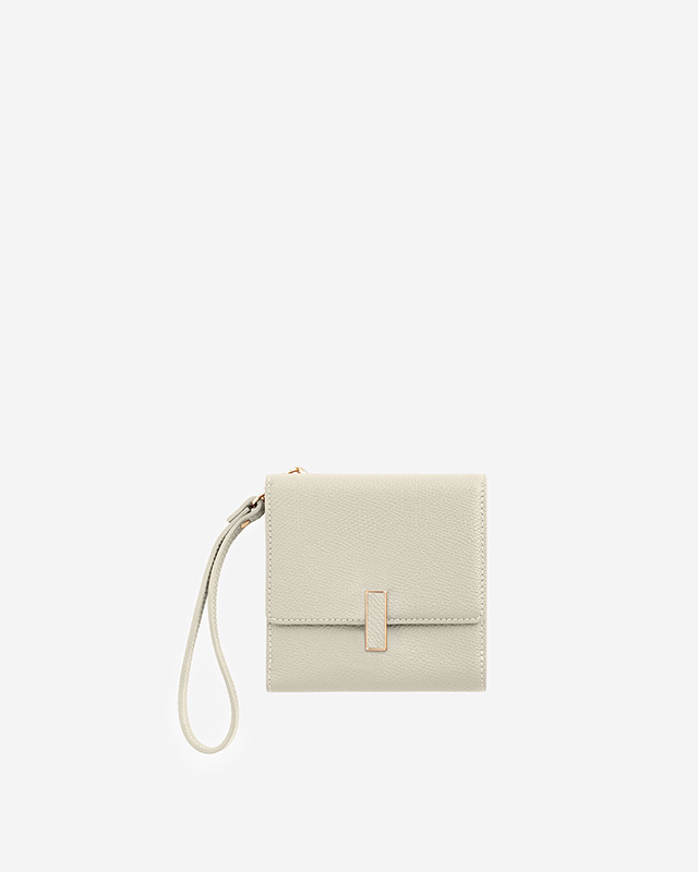 กระเป๋าสตางค์หนังแท้แบบพับ 3 ทบ VERA Valen Wallet สี Calming Beige